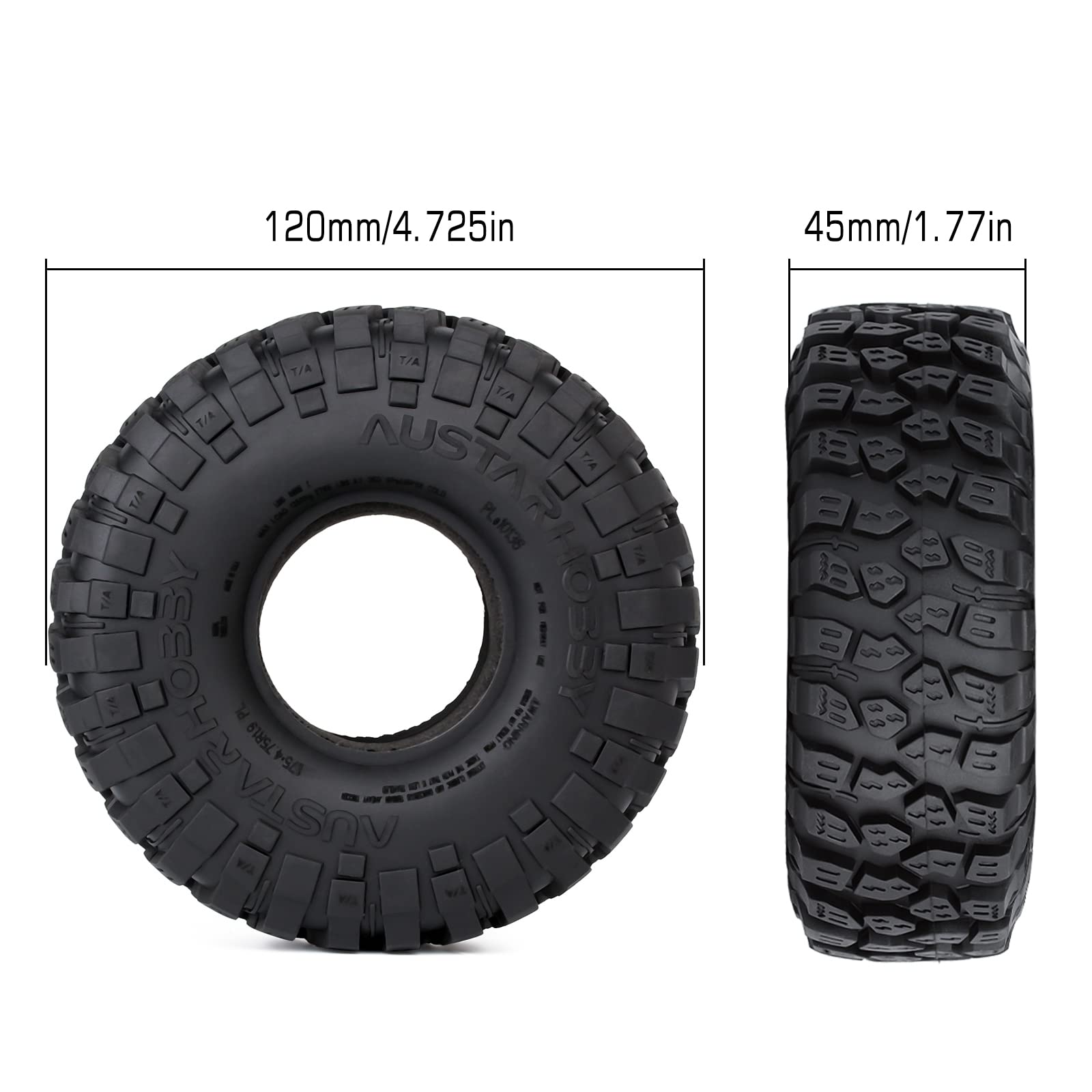 Amazon | INJORA RC のゴム製タイヤ 4Pcs 1.9inch RC のゴム製